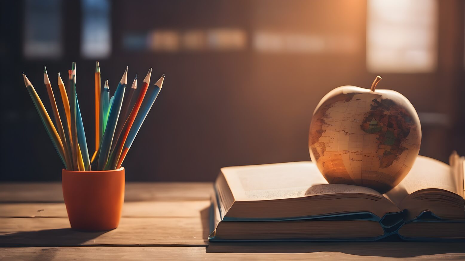student desk with pencils and book demonstrating procrastination struggles for students (ADHD procrastination)